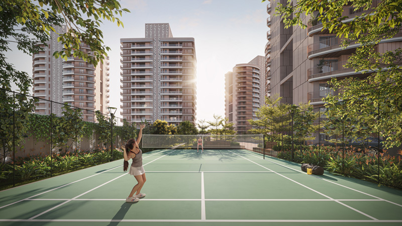 Multi-purpose sports court at Latitude 27 township